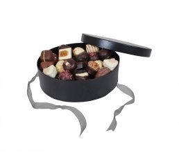 Sort Hatteæske, Luksus chokolade, 500 g.