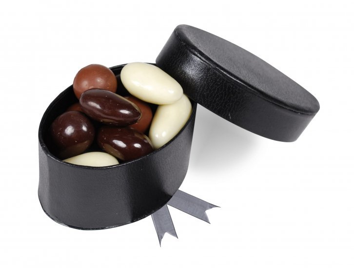 Sort Hatteæske, Bl. nødder & mandler, 40 g.