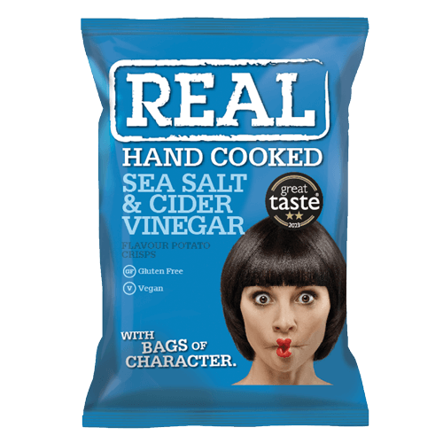 Real Chips, Sea Salt & Malt Vinegar, 35 g.