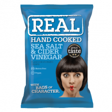 Real Chips, Sea Salt & Malt Vinegar, 35 g.