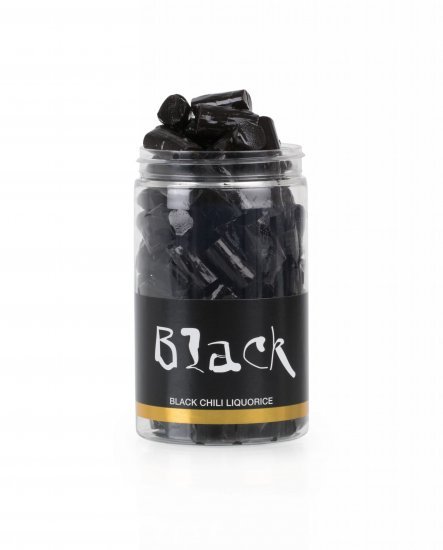 Black Liquorice dåse, Chili lakrids, 270 g.