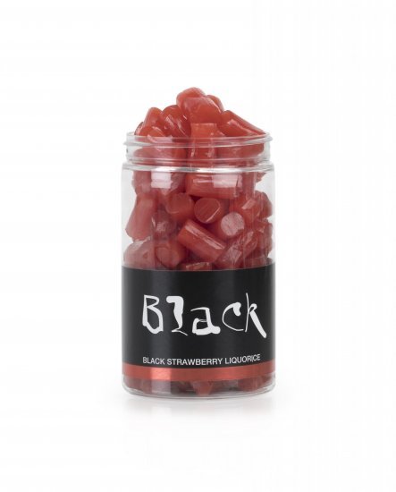Black Liquorice dåse, Jordbær lakrids, 270 g.