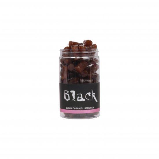 Black Liquorice dåse, Karamel lakrids, 270 g.