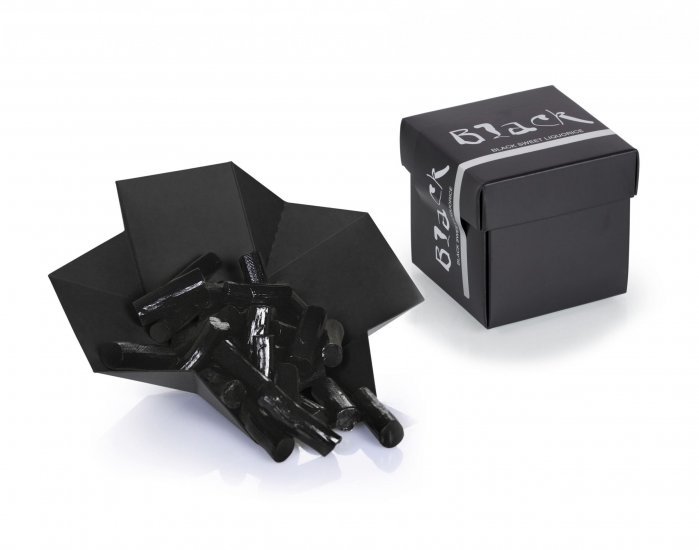 Black Liquorice box, Sød lakrids, 90 g.