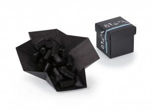 Black Liquorice mini box, Salt lakrids, 33 g.