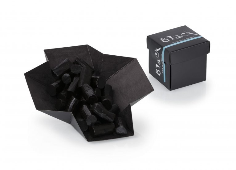 Black Liquorice mini box, Salt lakrids, 33 g.