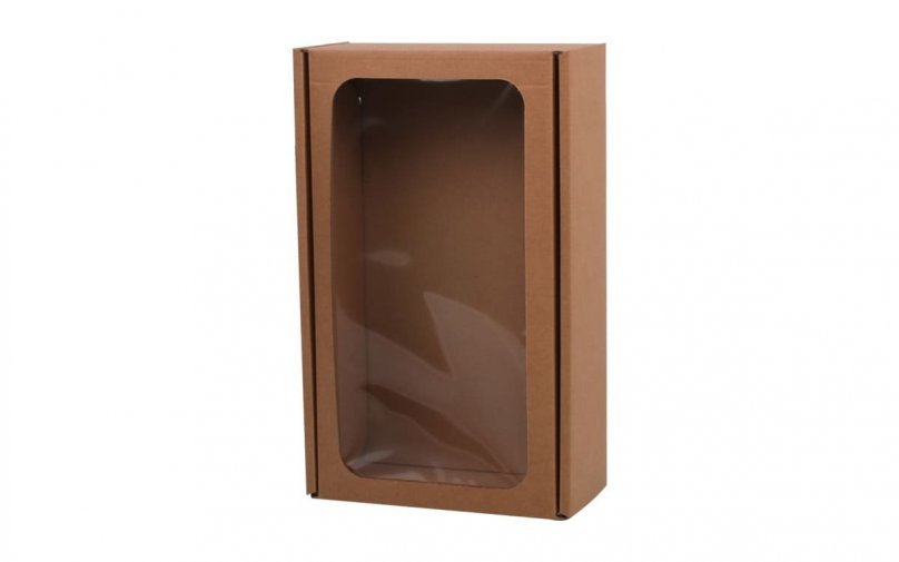 Gaveæske Natur S m. rude (200x340x100 mm.)