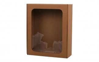 Gaveæske Natur S m. rude (200x340x100 mm.)