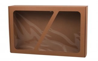 Gaveæske Natur L m. rude (550x350x120 mm.)