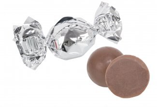 Bulk, Sølv chokolade balls, m/ Hasselnød, 1000 g. (13 g. pr. stk.)
