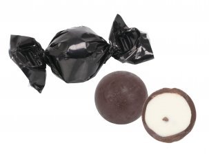 Bulk, Sorte chokolade balls, m/ Straciatella (15 g. pr. stk)