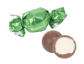 Bulk, Grønne chokolade balls, m/ Kokos, 1000 g. (16 g. pr. stk.)