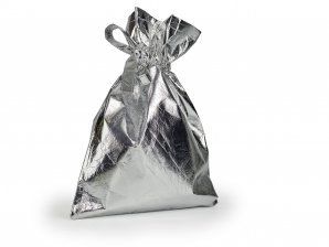 Sølv stofpose (50x35 cm)