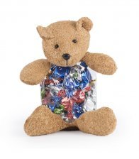 *Stor bamse, Mixede karameller i farvet folie, 400 g.