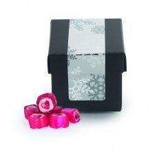 Sort Surprise-box m/ julelabel - 80 gr. Jule Rox