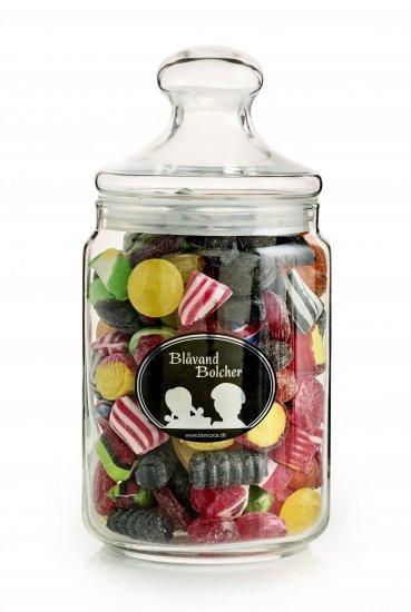 Glas, Blåvand Bolcher Mix, 750 g.