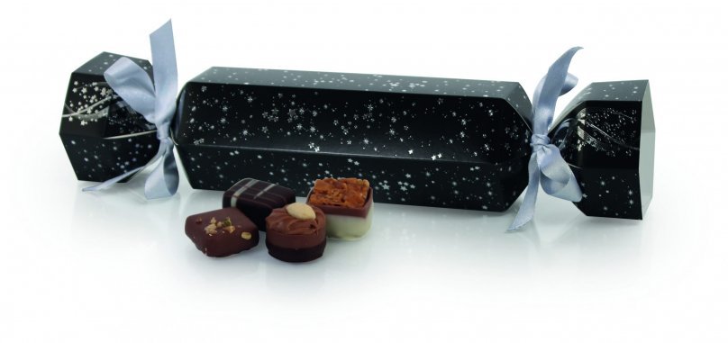 Sort m/ Stjerner Jule-/Nytårsknallert - 200 gr. Luksus