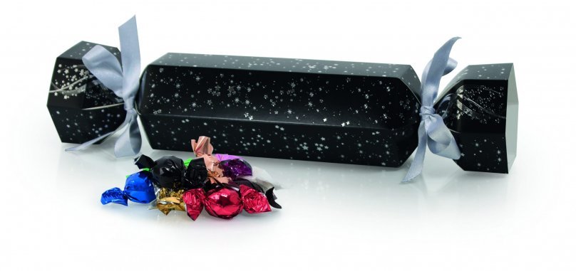 Sort m/ Stjerner Jule-/Nytårsknallert - 200 gr. Mixede balls