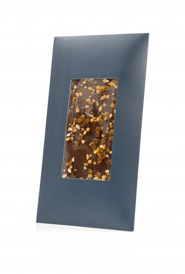 Blue Christmas kuvert - 80 gr. Chokoladeplade Mørk m/appelsin