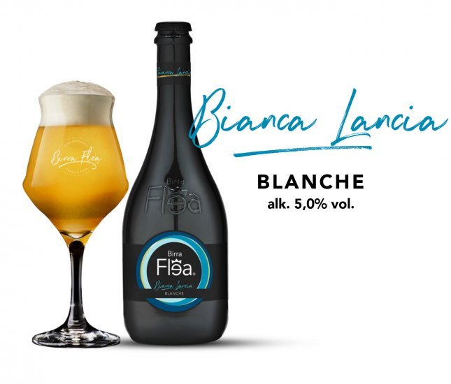 Birra Flea, Bianca Lancia, Blanche, 5%, 33 cl. (Lyseblå)