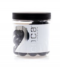 Silverheart dåse sølv/hvid, Lakridskugler m/ mælke chokolade & karamel (Sort), 150 g.