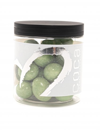 Silverheart dåse sølv/hvid, Mandler m/ mælke chokolade, hvid chokolade & pære (Grønne), 150 g.