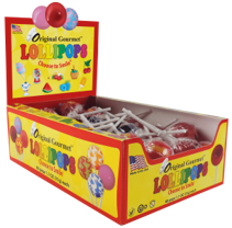 *Gourmet Lollies 48 stk. display kasse (31 g. pr. stk.)