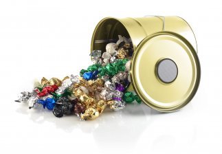 Kundegaven Chokoladekugler 1700g - Guld