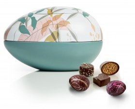 Metalæg Green Leaves, Luksus chokolade & luksusæg, 350 g.