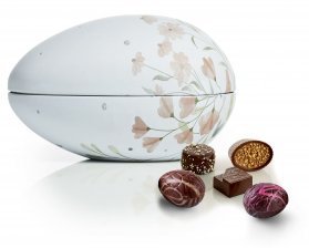 Metalæg Pink Flowers, Luksus chokolade & luksusæg, 350 g.
