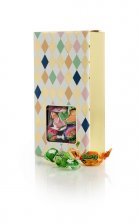 Harlekin Lukket Æske, Frugtkarameller (OGO Chew), 80 g.