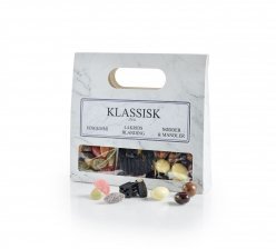 Marmor Taske, Klassisk, 270 g. (Vingummi, Lakridsblanding, Bl. nødder og mandlerr)