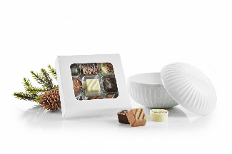 Bonbonniere m/chokolade Hvid - 2025