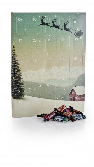 Santa Julekalender, Mars Miniature Mix, 265 g.