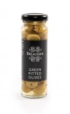 Delicious, Olives Green Pitted, Grønne Olivens, 100 g.