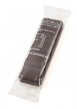 Flowpakket chokoladestang, m/ Mørk chokolade, appelsin og krokant, 25 g.