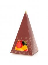 Rød/Guld Juletoppe, Engelsk Vingummi, 90 g.