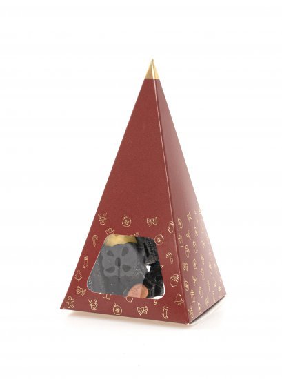 Rød/Guld Juletoppe, Lakridsblanding, 90 g.