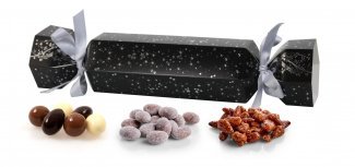 Sort Jule-/Nytårsknallert, Nødder og mandler, 270 g.