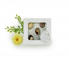 Hvid rudeæske, 5 stk Luksusæg 45 g.