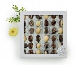 Hvid rudeæske, 36 stk Luksusæg 325 g.