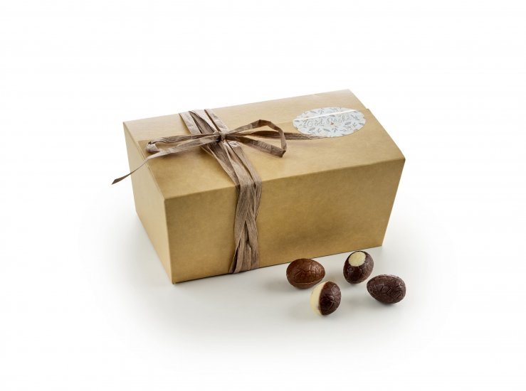 Ballotin Natur m/Bast bånd, Luksusæg 1000 g.