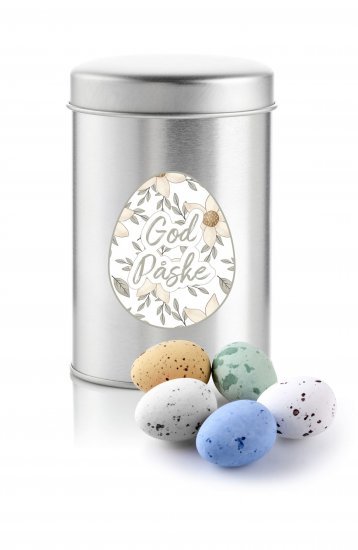 Tin dåse sølv, Belgiske Fugleæg, 90 g.