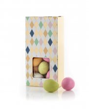 Harlekin Lukket Æske, Marcipanæg m/sukkerskal, 90 g.