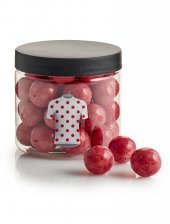 Polka Dot Jersey, Hindbær Lakridskugler, 90 g.