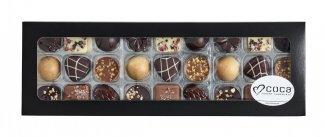 Sort rudeæske, 27 stk. Luksus chokolade, 270 g.