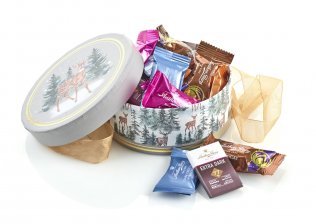Rund Hatteæske Rensdyr, Anthon Berg Mix 250 g.