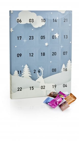 Santa Julekalender, Anthon Berg Mix, 250 g.