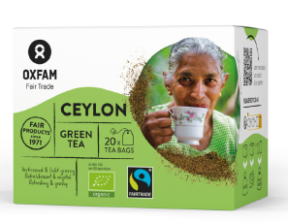 Oxfam, Økologisk Green Tea, 36 g.