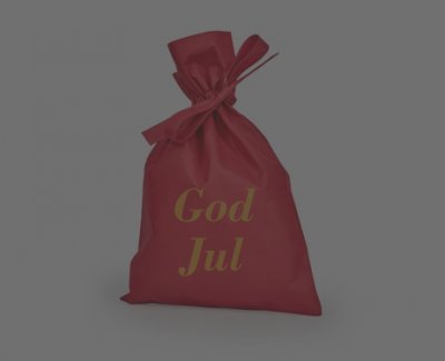 Stofpose m/ God Jul tryk.